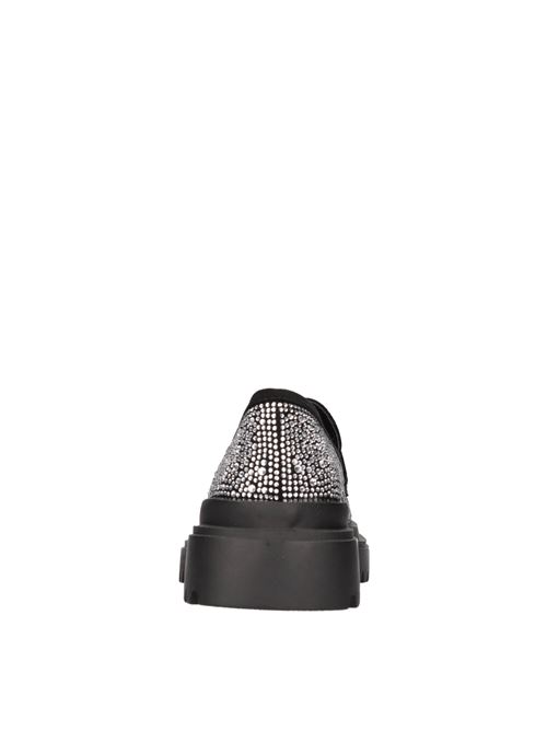 Moccasins in rhinestones and fabric MANUFACTURE D'ESSAI | AA82 SUEDE STRASSNERO CRYSTAL